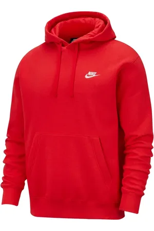 Nike Club Fleece Hoody Rood K657
