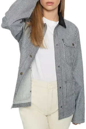 Vans Barrecks Drill Chore Jacket Jas Vrouwen Blauw