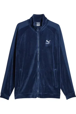 PUMA T7 Velour Trackt Trainingsjas Blauw K15