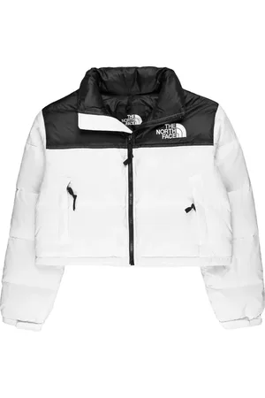 The North Face Nuptse Croppedt Jas Vrouwen Wit