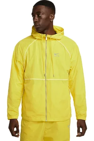 Nike Air Woven Hooded Jas Met Capuchon Geel K765