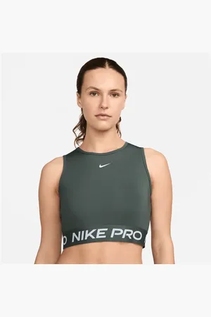 Nike Pro 365 Crop Tanktop Vrouwen Groen K338