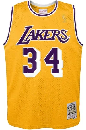 Nike La Lakers NBA Los Angeles Lakers Swingman Jersey Home Shaqui Shirt Kids Geel Kkx011