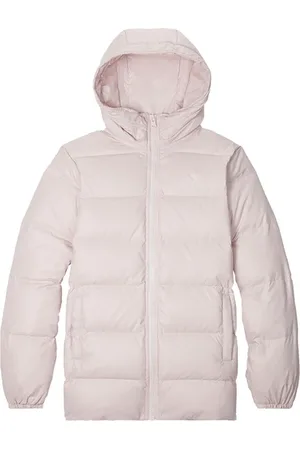 Converse Down Mid Hooded Jas Met Capuchon Vrouwen Roze
