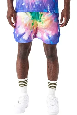 New Era Tie Dye Basketball Korte Broek Blauw