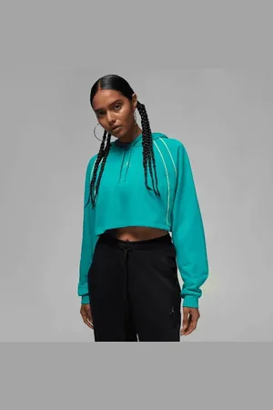 Jordan Crop Fleece Women Hoody Vrouwen Blauw K010