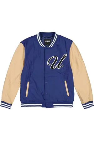Urban classics Big U College Jas Blauw