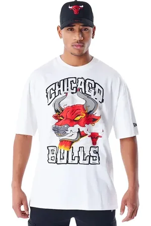 New Era NBA Chicago Bulls Graphic Oz T-shirt Wit