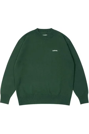 Ballaholic Logo Cotton Knit Sweatshirt Groen