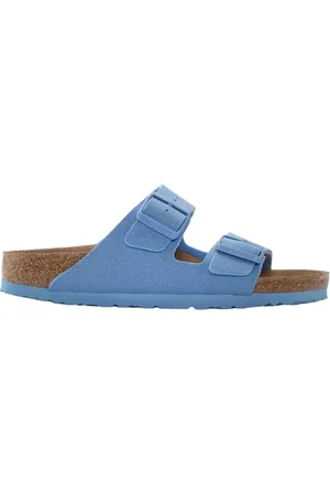 Birkenstock Arizona Tex Canvas Sky blauw Veg Slippers Dames Blauw