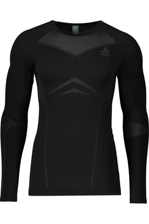 Odlo Performance Fundamentals Light L/s Crew Ondergoed Shirt Zwart