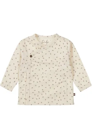 Dirkje Baby longsleeve met all over print en overslag detail Jongens/Meisjes Stretchkatoen Ronde hals