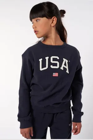 America today Sweater Soel Jr met logo donkerblauw Logo