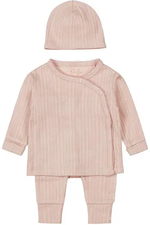 Dirkje Overslagshirt + broek + muts Romper Meisjes Katoen Ronde hals