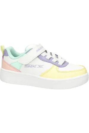 Skechers Sneakers wit/pastel Meisjes Imitatieleer Meerkleurig