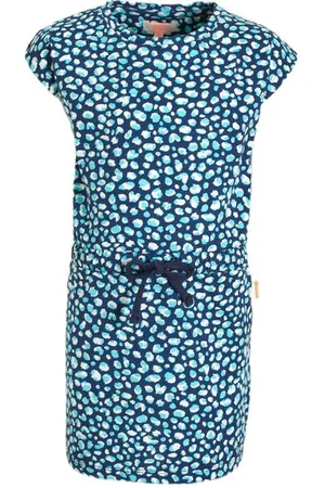 Orange stars Jurk Marlies met all over print Meisjes Katoen Ronde hals