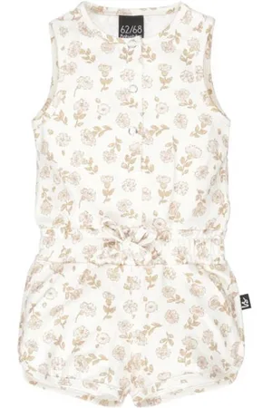 Babystyling Baby gebloemde playsuit Meisjes Stretchkatoen Ronde hals