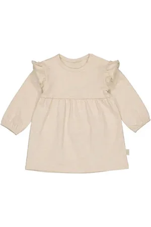LEVV Newborn gebloemde baby jurk LNELLANOS Beige Meisjes Stretchkatoen Ronde hals