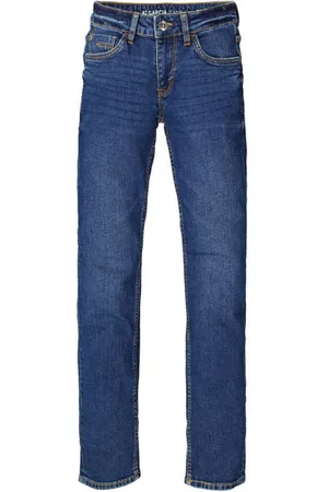 Garcia Slim fit jeans Blauw Jongens Stretchdenim Effen