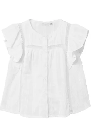 NAME IT KIDS blouse NKFFATIDIA Meisjes Katoen Ronde hals Effen
