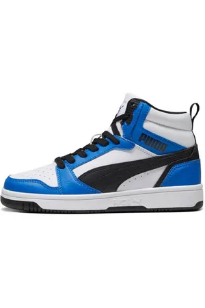 PUMA Rebound V6 Mid sneakers Jongens/Meisjes Imitatieleer