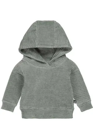 Babystyling Baby corduroy hoodie Sweater Effen