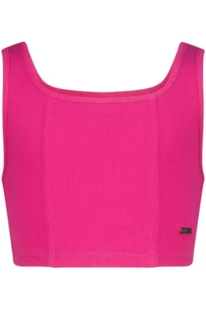Raizzed Top Jula Roze Meisjes Stretchkatoen Ronde hals Effen