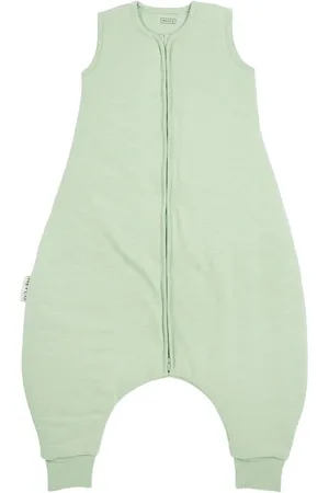 Meyco Winter slaapoverall jumper Slub soft green Babyslaapzak Effen 80