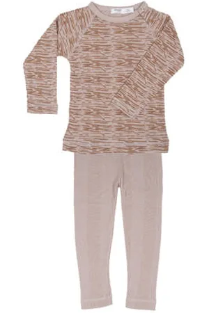 Snoozebaby Pyjama Beige Jongens/Meisjes Katoen Ronde hals All over print