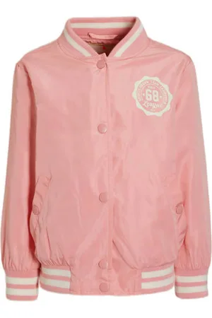Orange stars Baseball jacket Merle met printopdruk Jas Meisjes Polyester Opstaande kraag