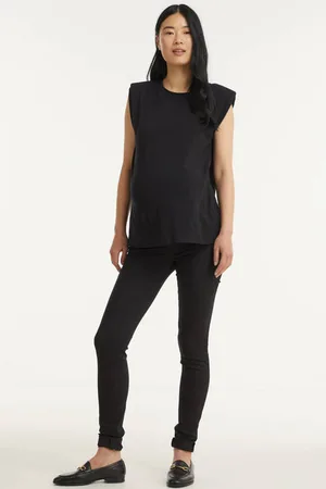 Love2wait Slim fit zwangerschapsjeans Sophia Dames Stretchdenim Effen