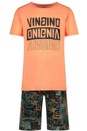Vingino Shortama met all over print Jongens Stretchkatoen Ronde hals