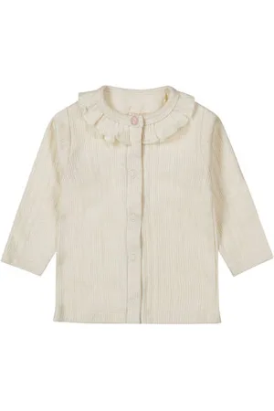 Dirkje Baby longsleeve Ecru Meisjes Katoen Peter Pan