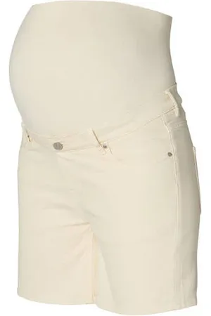 Noppies Maternity zwangerschapsshort ecru Korte broek Dames Stretchkatoen