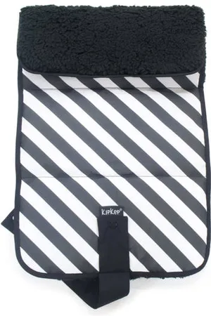 KipKep Napper verschoonmatje Black Stripes Zwart All over print