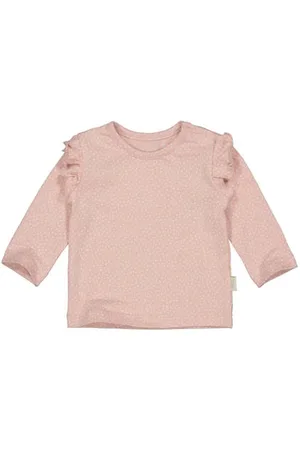 LEVV Baby basic longsleeve LNINANOS met stippen en ruches Meisjes Katoen Ronde hals