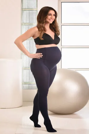 Mamsy Zwangerschapspanty 60 denier Blauw Dames Polyamide Effen