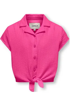 ONLY KIDS GIRL blouse KOGTHYRA Roze Meisjes Katoen Klassieke kraag