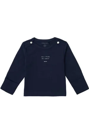 Noppies Baby baby longsleeve Neisse met logo Jongens Katoen Ronde hals