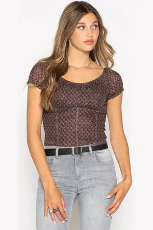 Frankie & Liberty Top Hilde met all over print Meisjes Polyester Ronde hals