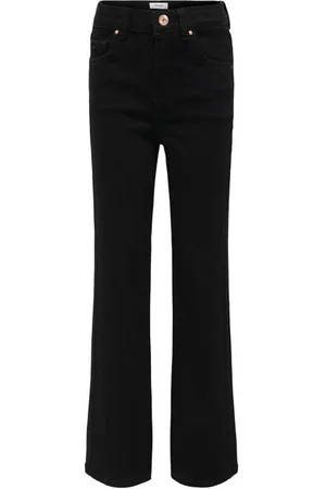 ONLY KIDS GIRL wide leg jeans KOGJUICY Zwart Meisjes Stretchdenim