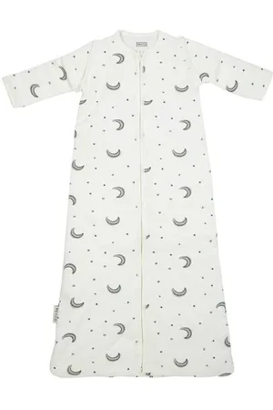 Meyco Baby slaapzak met afritsbare mouwen Moon wit/indigo Babyslaapzak 70