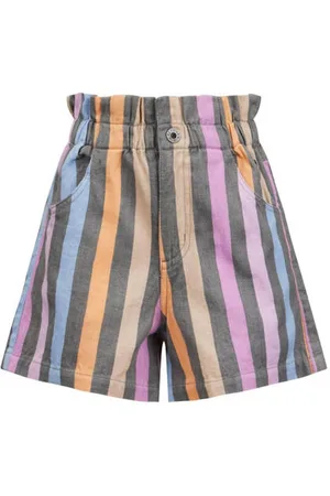 Retour Gestreepte high waist short Wendy Korte broek Meisjes Katoen