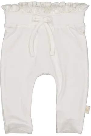LEVV Newborn baby regular fit broek LNIRANOS Wit Meisjes Stretchkatoen