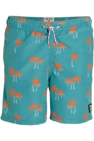 Me & My Monkey Zwemshort Perren met all over print Blauw Jongens Polyester