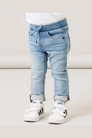 NAME IT MINI slim fit jeans NMMRYAN Groen Jongens Jog denim