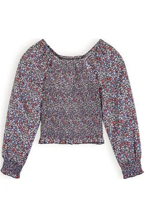 NoBell Gebloemde top Tessa Meisjes Polyester Ronde hals