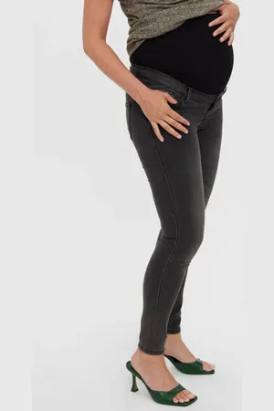 VERO MODA Skinny zwangerschapsjeans VMMTANYA Grijs Dames Stretchdenim