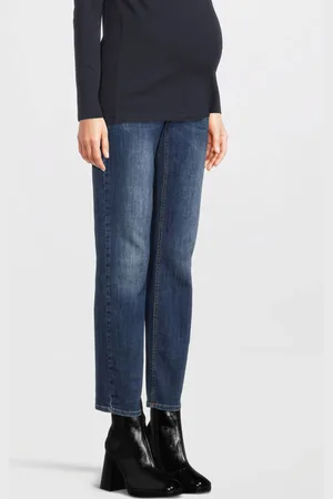Love2wait Mom zwangerschapsjeans Norah Dames Stretchdenim Effen