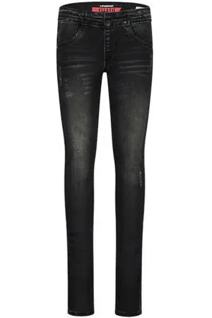 Vingino Skinny jegging BRACHA Jeans Zwart Meisjes Stretchdenim